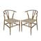 Flash Furniture Logan Commercial, Y-Back Style Wood & Kraft Paper Stackable Dining Chair w/Oak/Natural Finish, 2PK 2-ZH-8101YS-OAK-NAT-GG - alternate 1